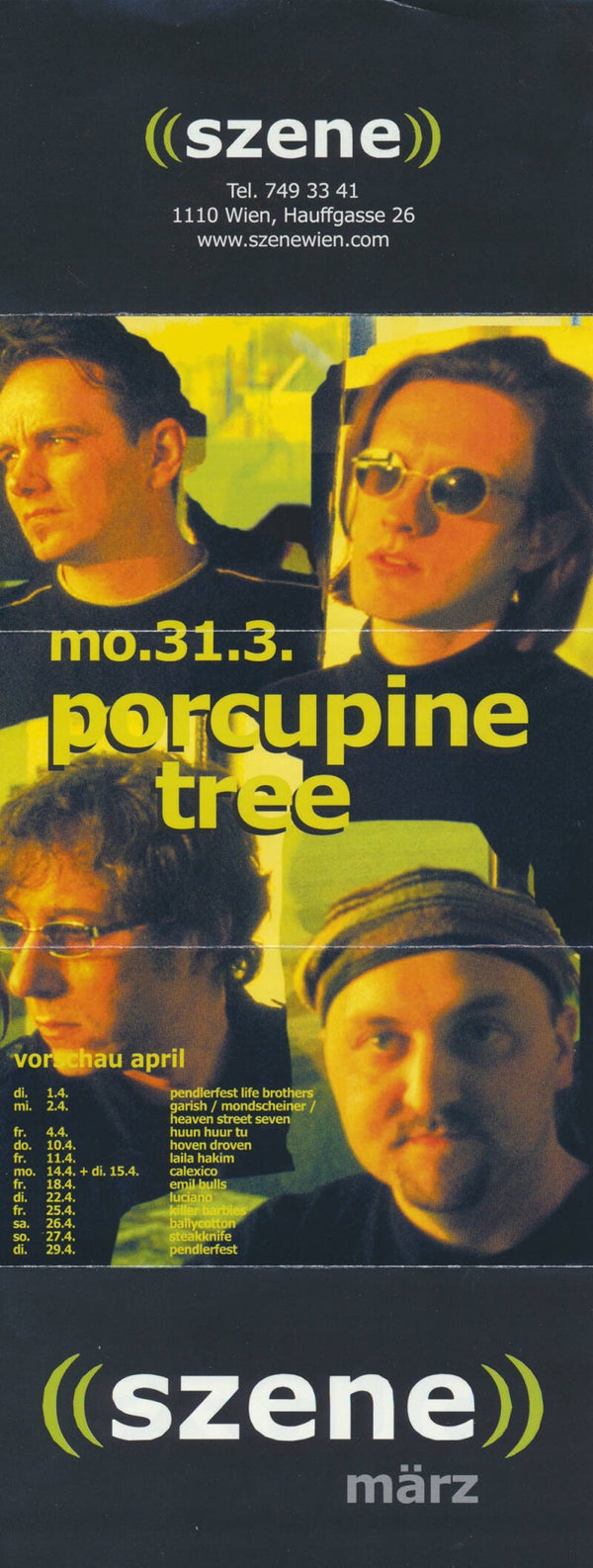 Porcupine Tree - Szene März 2003 [Austria] - Programme