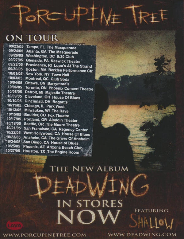 Porcupine Tree - On Tour - 2005 [USA] - Handbill