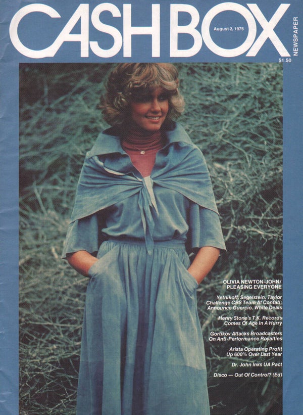 Olivia Newton-John - Cash Box - August 2, 1975 [USA] - Magazine