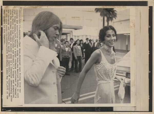 Cher, Gregg Allman - Allman Brothers - July 1, 1975 [USA] - Wirephoto