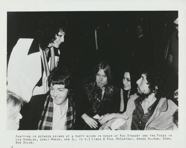 Bob Dylan - Paul McCartney - Gregg Allman - Cher - March 11, 1975 [USA] - Publicity Press Photo