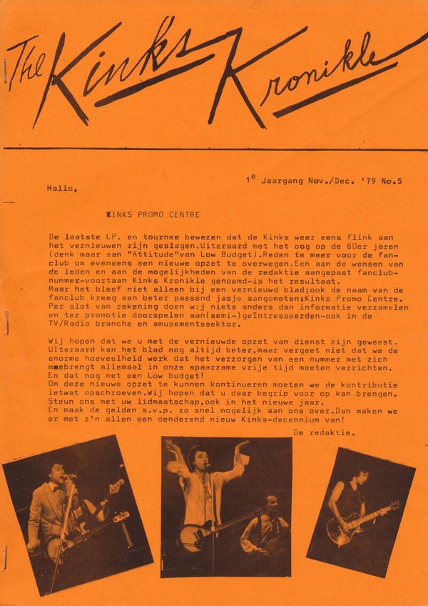The Kinks - The Kinks Kronikle - Issue 5 - November 1979 [Holland] - Magazine