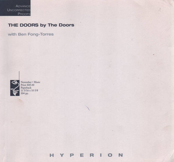 The Doors By The Doors - Advance Uncorrected Proofs - 2006 [USA] - Book