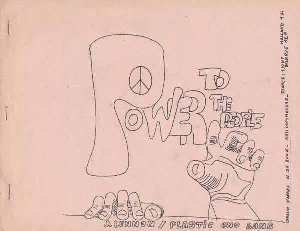 John Lennon - Power To The People - 1971 [Holland] - Sheet Music