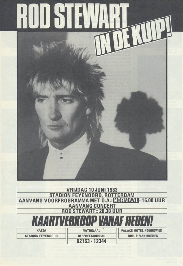 Rod Stewart In De Kuip - Normaal - June 10, 1983 [Holland] - Press Release