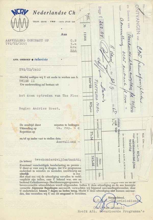 Fleetwood Mac - Twien - NCRV - Amsterdam - September 28, 1968 [Holland] - Contract