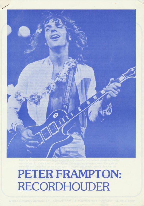 Peter Frampton - Recordhouder - October 1976 [Holland] - Press Release