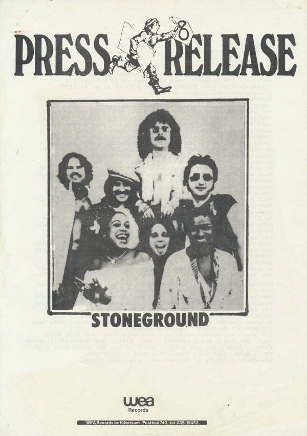 Stoneground - Hearts Of Stone - July 1978 [Holland] - Press Release