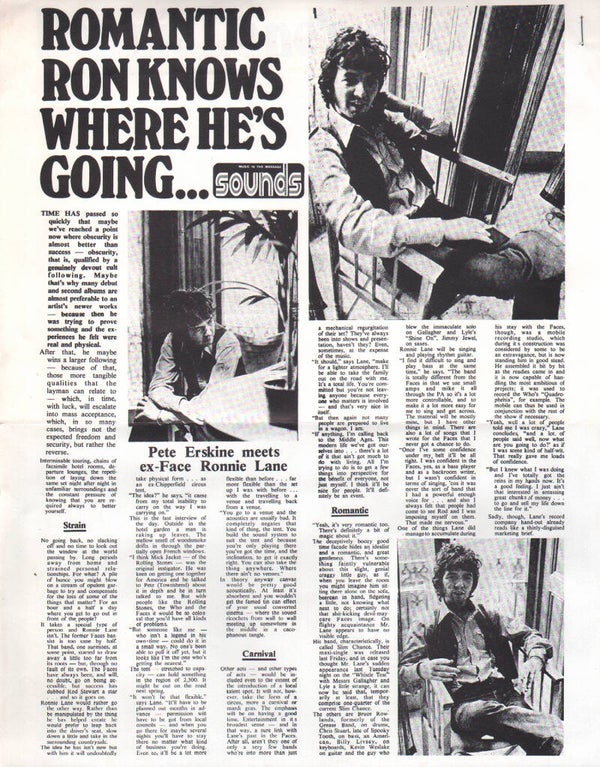 Ronnie Lane - 1970s [UK] - Press Kit