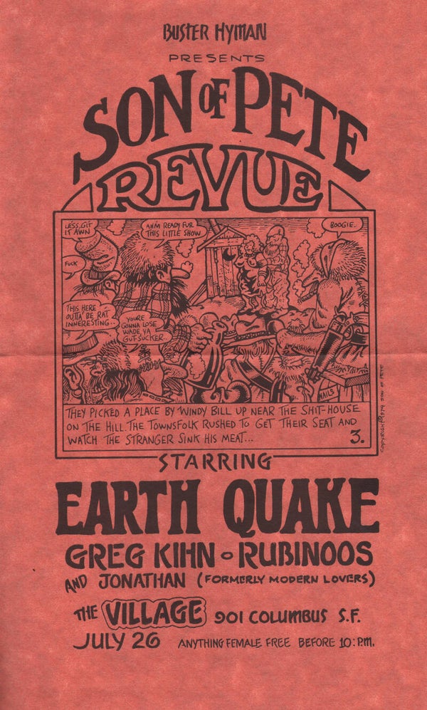 Son Of Pete Revue - The Village - San Francisco - 1974 [USA] - Poster