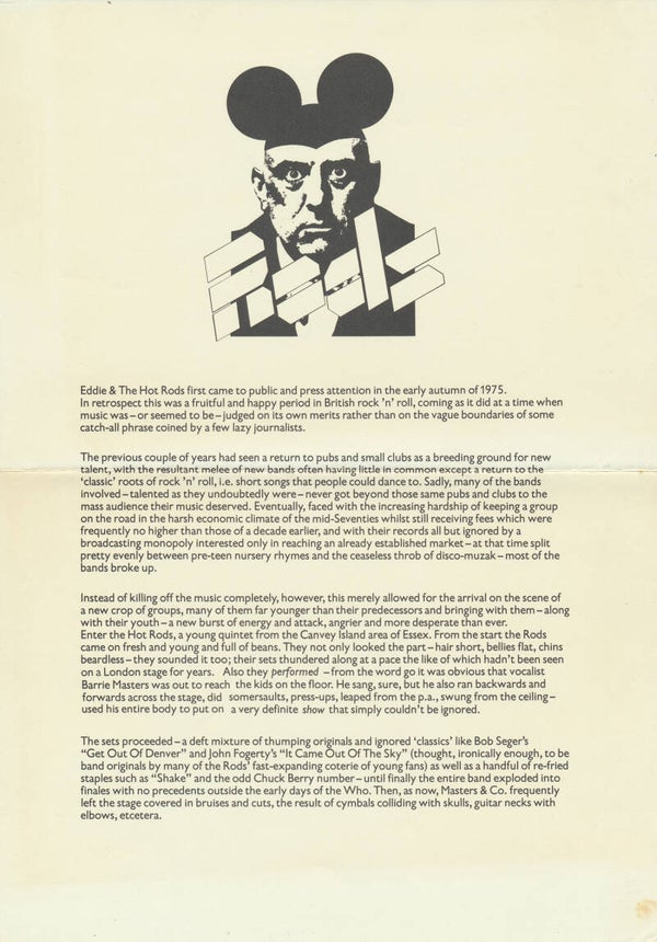 Eddie & The Hot Rods - July 1977 [UK] - Press Release