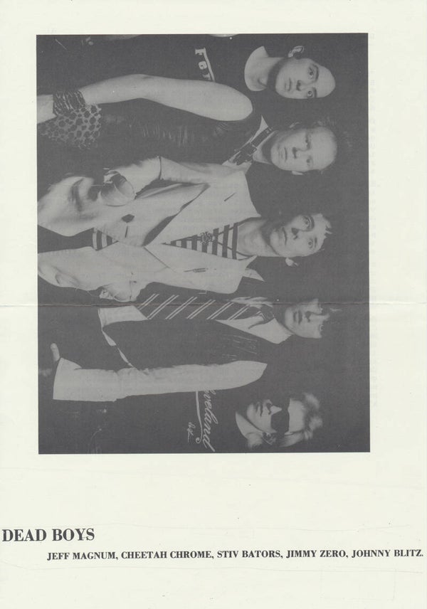 Dead Boys - We Have Come For Your Children - Punk - September 1978 [Holland] - Press Release