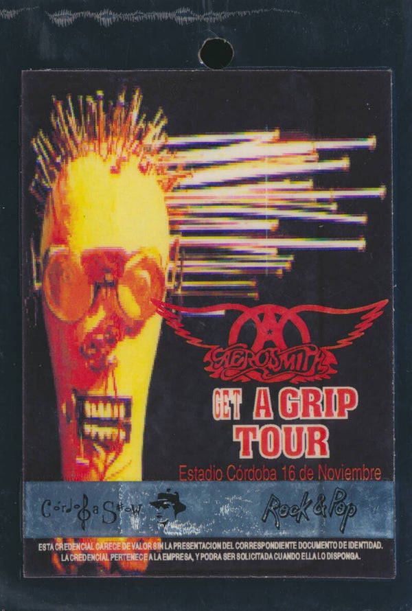 Aerosmith - Get A Grip Tour - Cordoba - 1994 [Argentina] - Backstage Pass