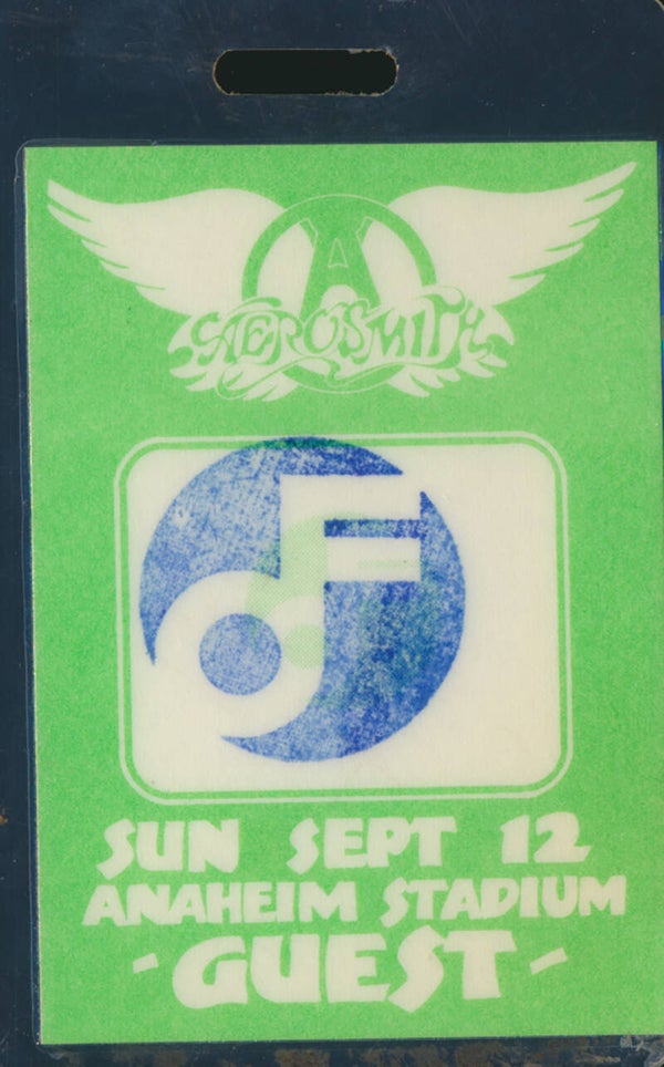 Aerosmith - Anaheim - 1976 [USA] - Backstage Pass