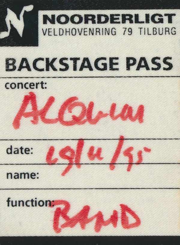 Alquin - Noorderligt, Tilburg - 1995 [Holland] - Backstage Pass