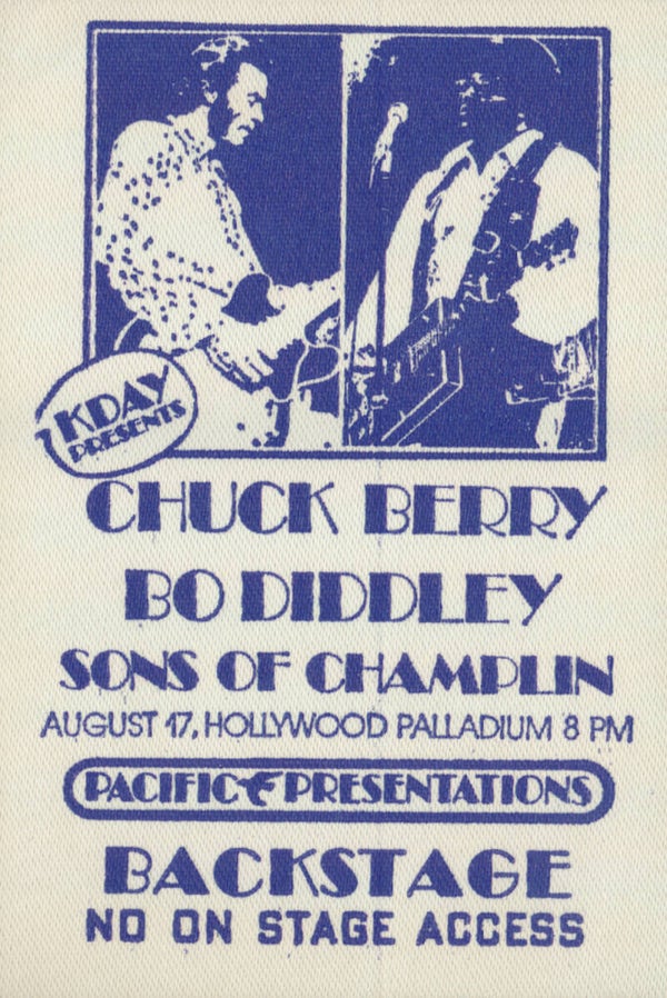 Chuck Berry - Bo Diddley - Los Angeles - 1973 [USA] - Backstage Pass
