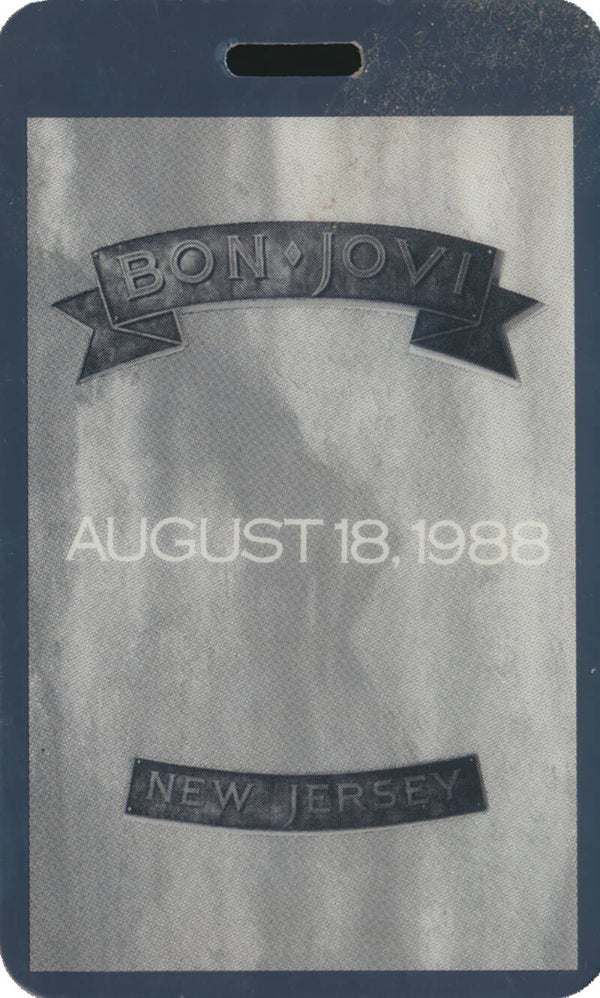 Bon Jovi - New Jersey - August 18, 1988 - [USA] - Backstage Pass