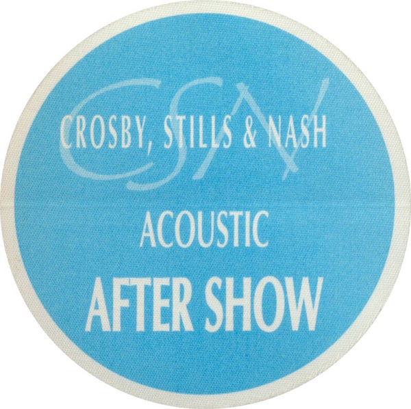 Crosby, Stills & Nash - Acoustic - After Show - 1991 [USA] - Backstage Pass