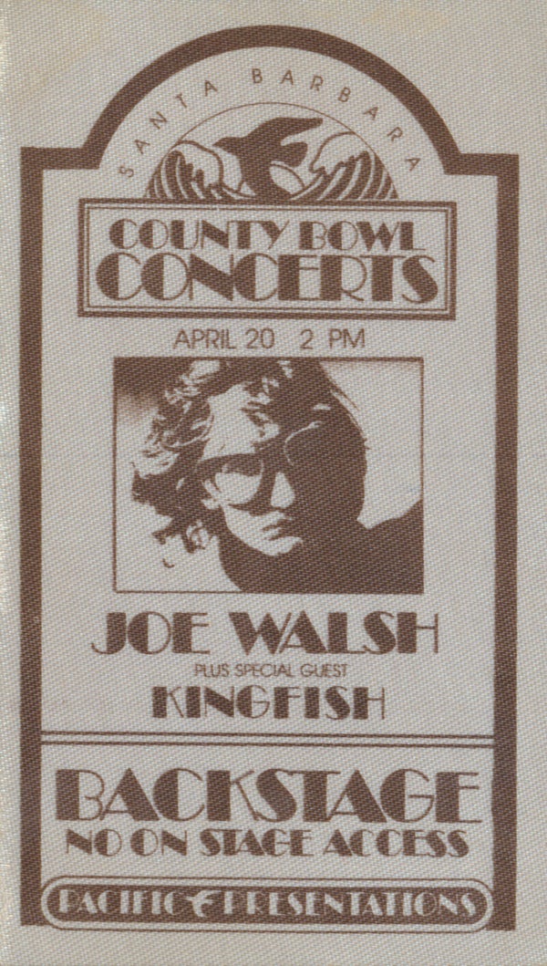 Joe Walsh - Grateful Dead - Kingfish - 1975 [USA] - Backstage Pass