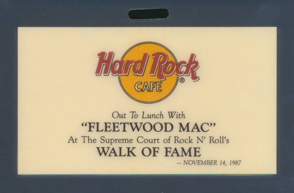 Fleetwood Mac - Walk Of Fame - 1987 [USA] - Backstage Pass