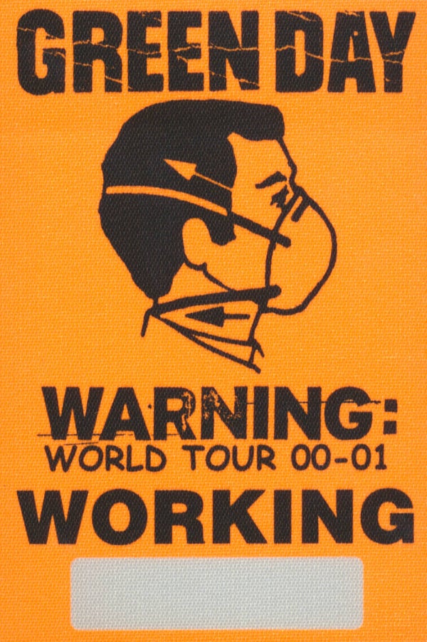 Green Day - World Tour 00-01 - Working - Orange - 2000 [USA] - Backstage Pass
