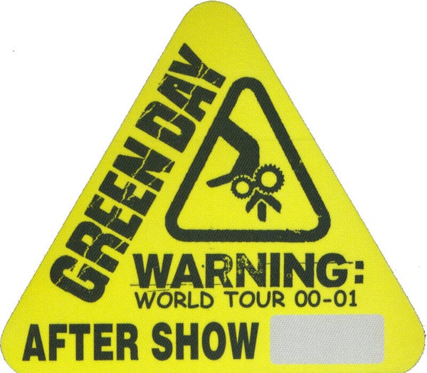 Green Day - World Tour 00-01 - After Show - Yellow - 2000 [USA] - Backstage Pass
