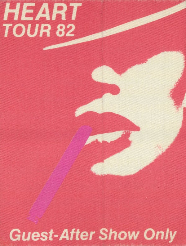 Heart - Tour 82 - Guest - 1982 [USA] - Backstage Pass