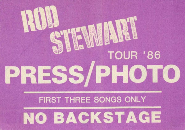 Rod Stewart - Tour '86 - Press/Photo - Purple - 1986 [USA] - Backstage Pass