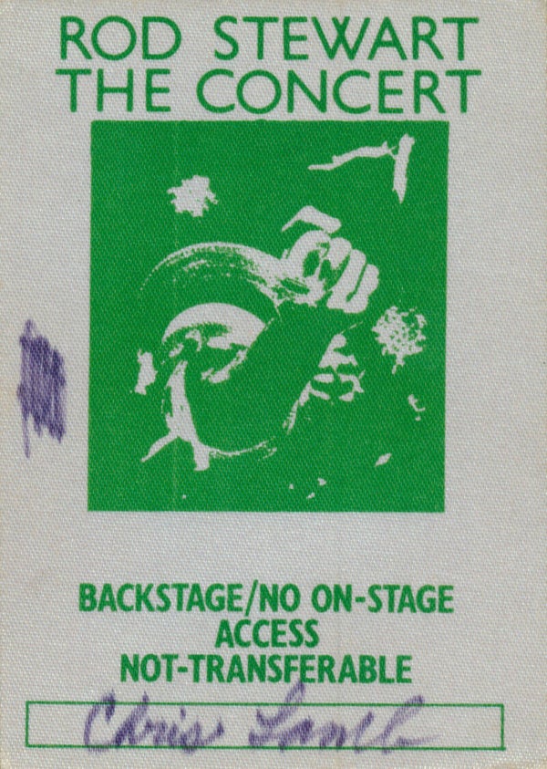 Rod Stewart - The Concert - Green - 1970s [USA] - Backstage Pass