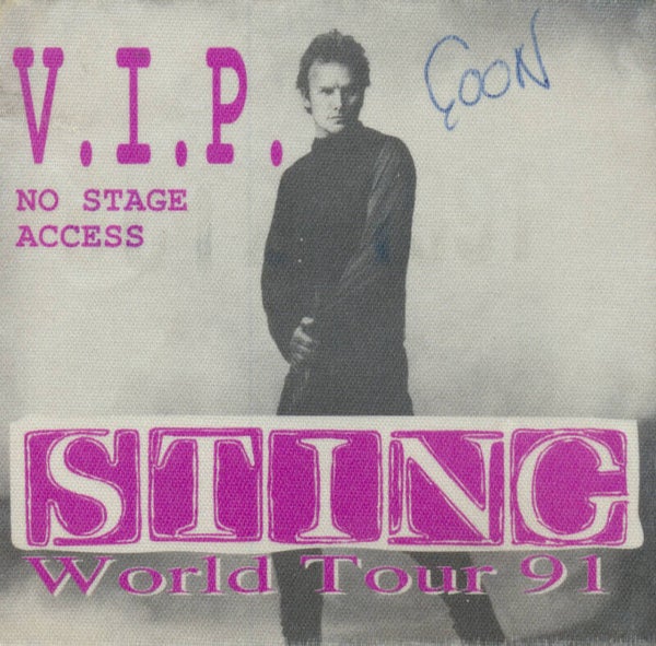 Sting - World Tour '91 - VIP - 1991 [USA] - Backstage Pass