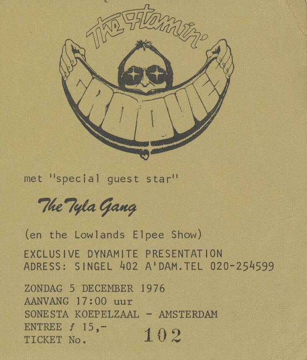 The Flamin' Groovies - The Tyla Gang - Amsterdam - 1976 [Holland] - Ticket Stub