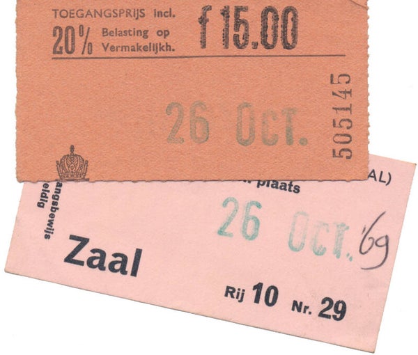 Ten Years After - Chicken Shack - Amsterdam - 1969 [Holland] - Ticket Stub