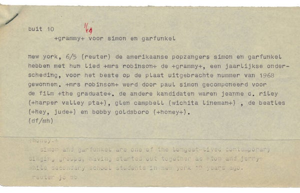 Simon & Garfunkel  - Mrs. Robinson - May 6, 1969 [Holland] - Telex