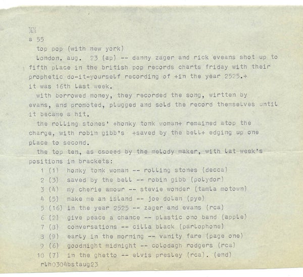 The Rolling Stones - Honky Tonk Women - August 23, 1969 [USA] - Telex