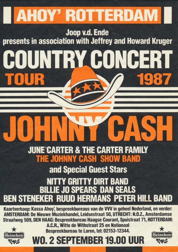 Johnny Cash - Country Concert Tour 1987 [Holland] - Handbill
