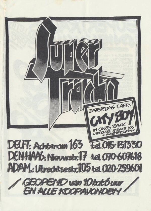 Super Tracks - City Boy - April 1, 1978 [Holland] - Catalogue
