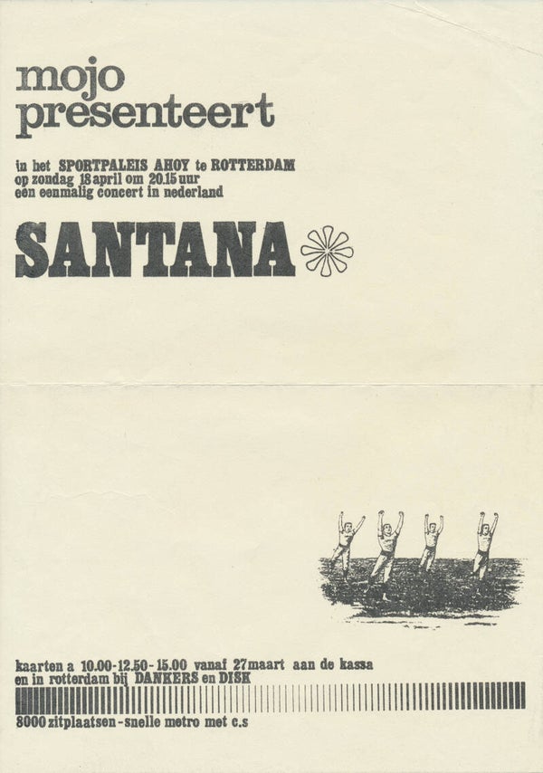Santana - Sportpaleis Ahoy, Rotterdam, April 18, 1971 [Holland] - Handbill