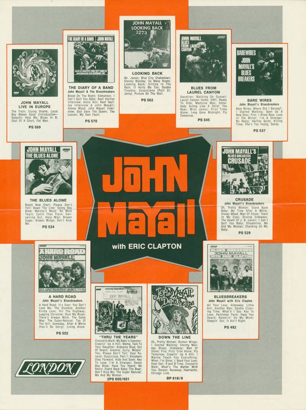 John Mayall - Cat Stevens - January 1975 [Holland] - Sales Sheet