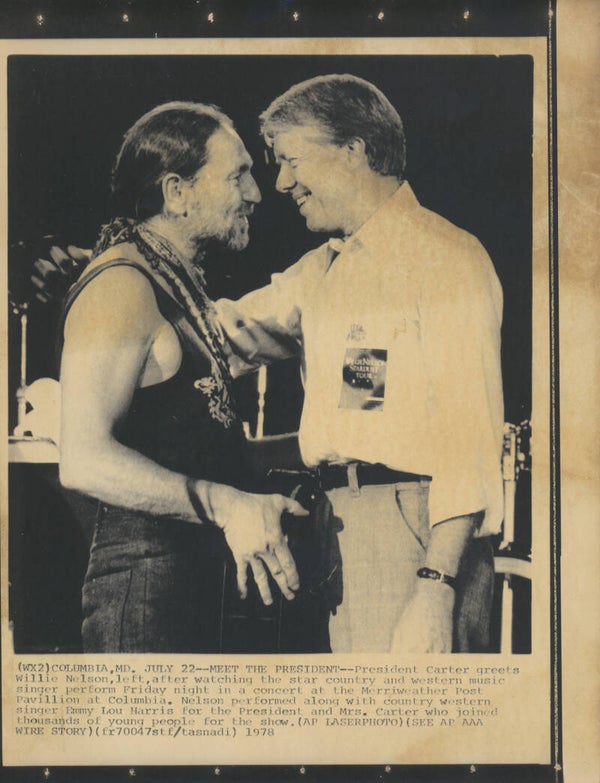 Willie Nelson - Jimmy Carter - 1978 [USA] - Wirephoto