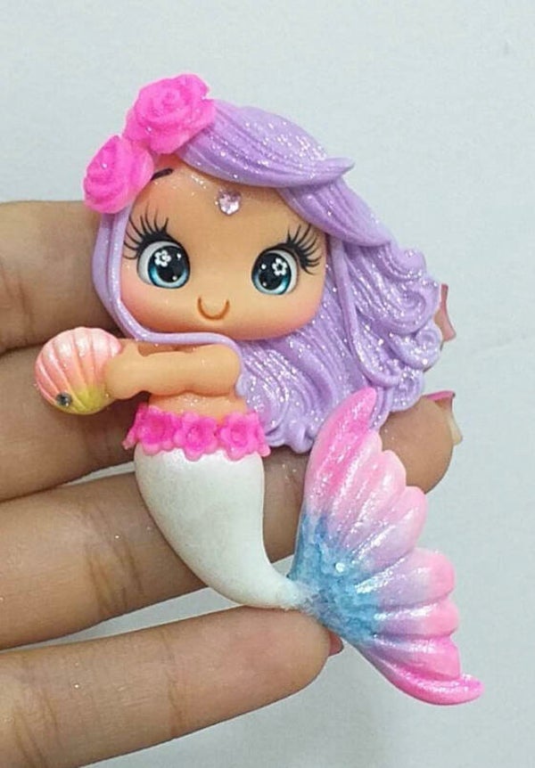 White purple mermaid