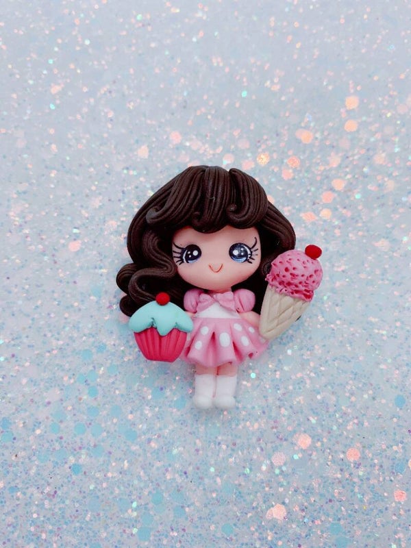 Cupcake+ice meisje bruin haar