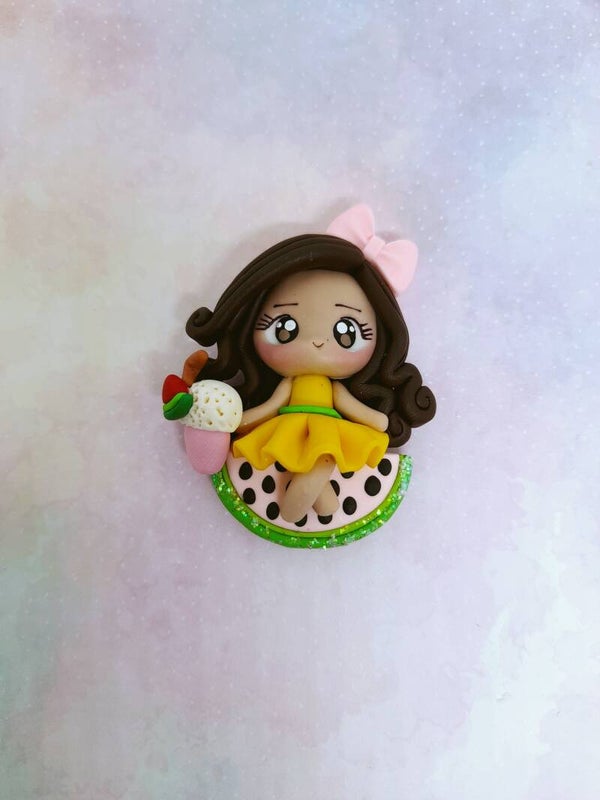 Watermelon girl with ice