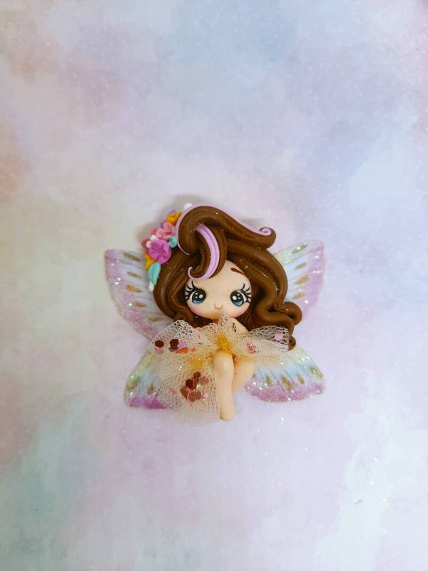 Fairy tule peach brown hair
