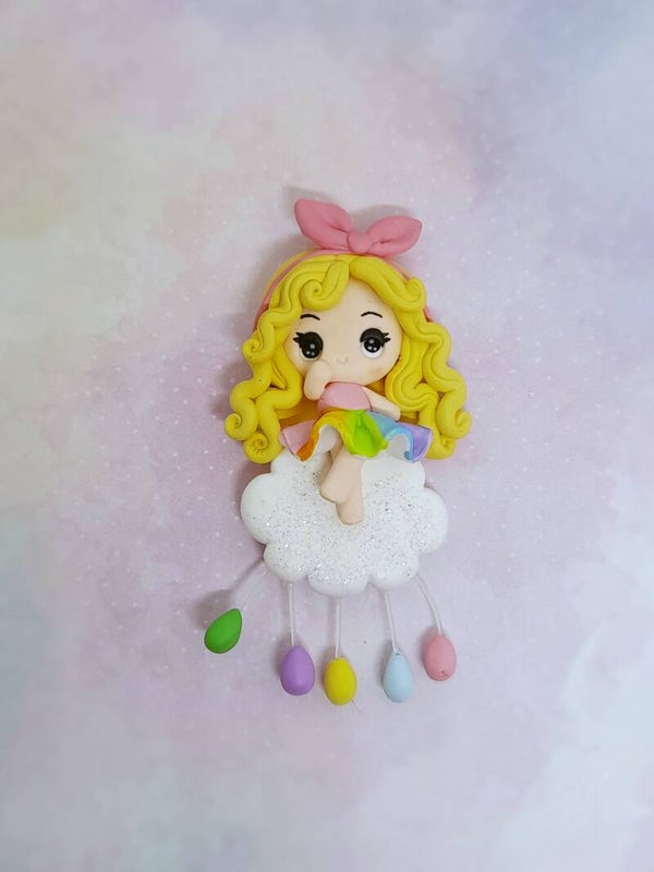 Girl on the cloud (blond hair)