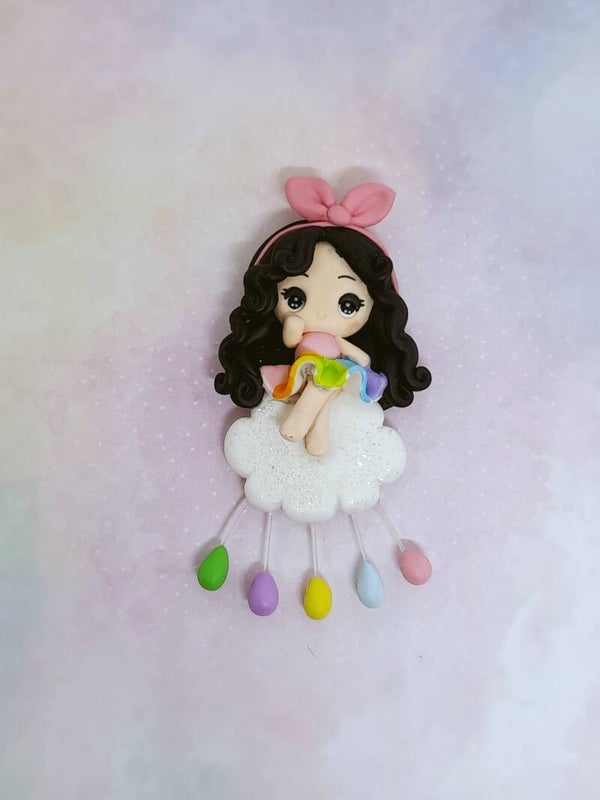 Girl on the cloud (black hair)