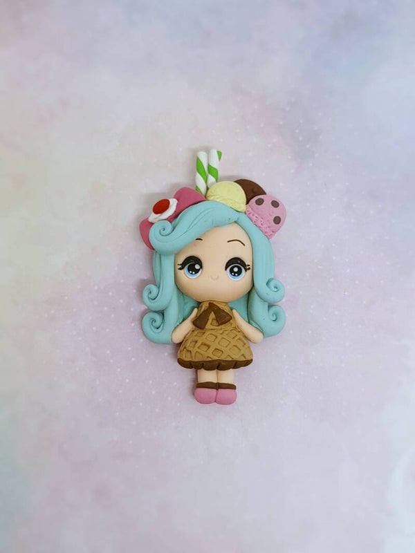 Ice cream girl blue hair