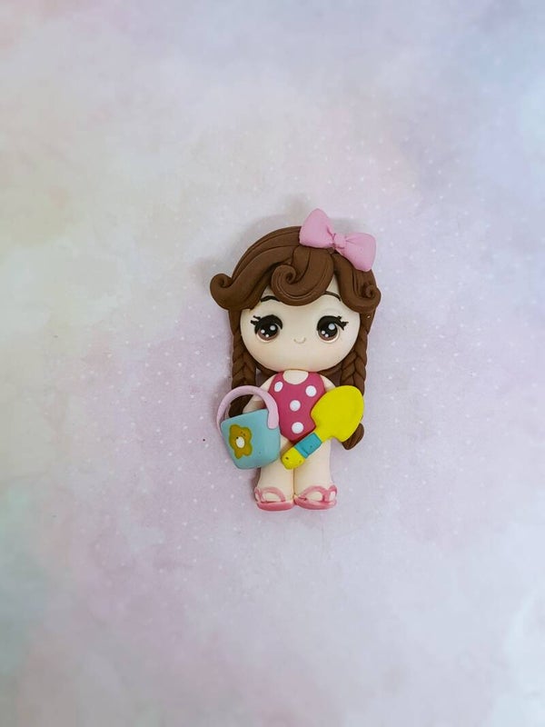 Beach girl brown hair