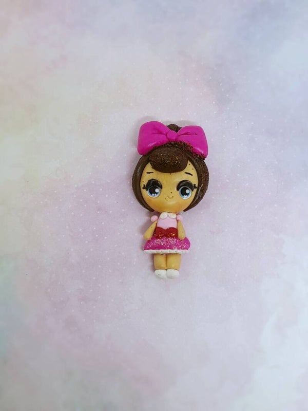 Pink bow girl