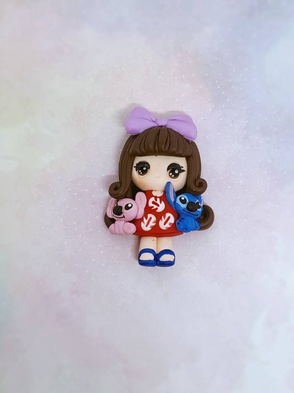Stitch girl brown hair