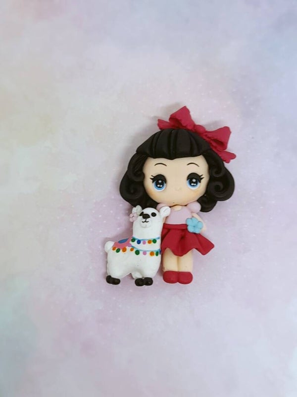 Lama girl black hair
